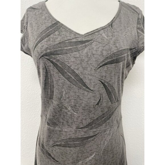 Merrell Opti-Wick Dress Women's Small Grey Short Sleeve V Neck Lined Athletic - Picture 3 of 16
